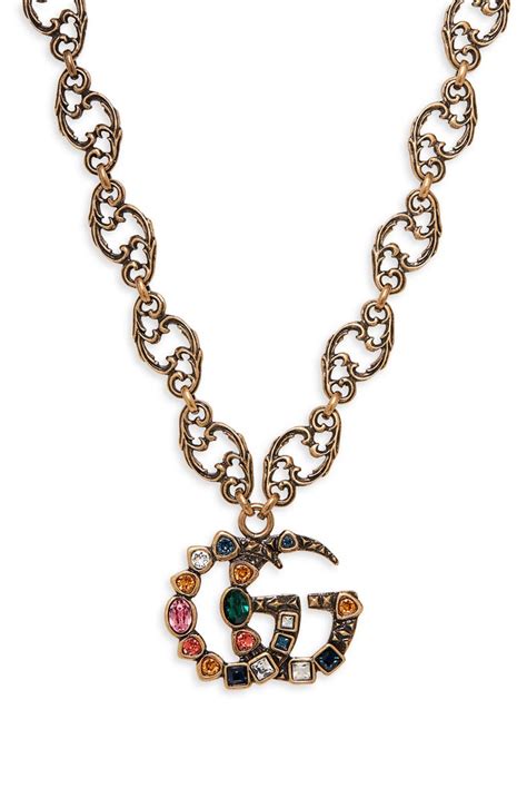 crystal double g ring gucci|gucci chain pendant.